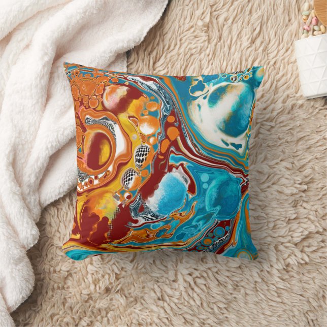 Planetary Bliss Fluid Art Cushion (Blanket)