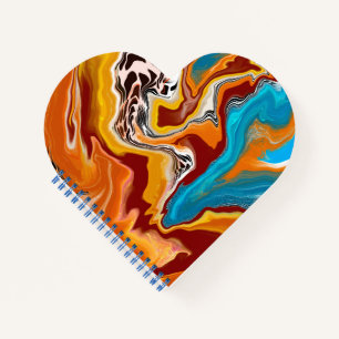 Planetary Bliss Fluid Digital Art Notebook