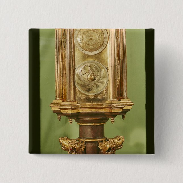 Planetary clock, completed in 1520 15 cm square badge (Front)
