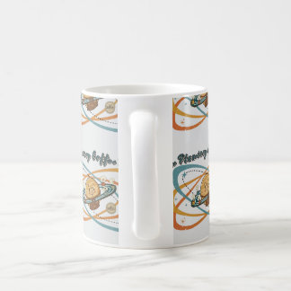 Planetary Coffee Break Retro Space Pattern Mug