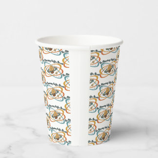 Planetary Coffee Break Retro Space Pattern Paper Cups