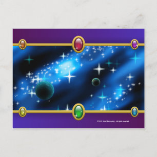 Planetary fantasy postcard