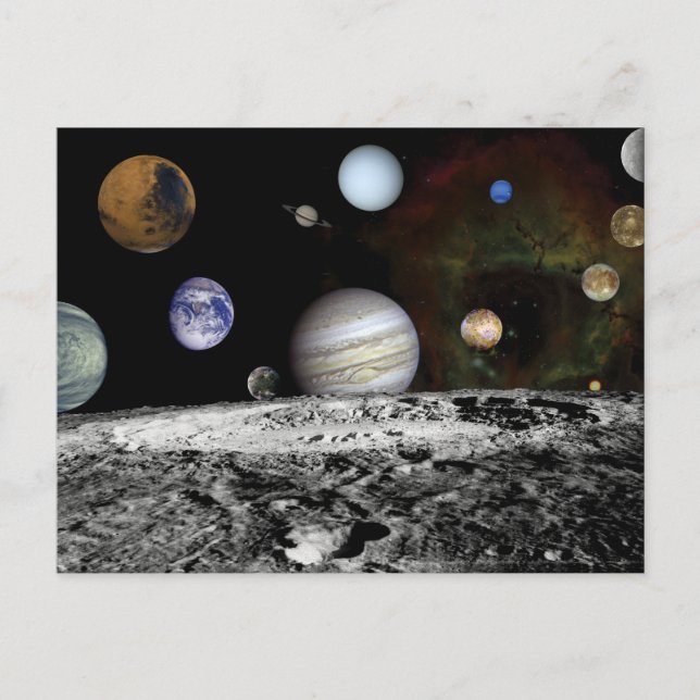 Planetary Montage Postcard (Front)