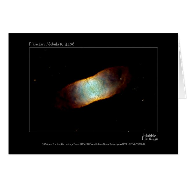 Planetary Nebula IC 4406 Hubble Telescope Photo (Front Horizontal)
