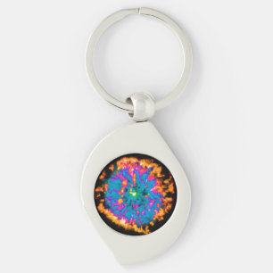 Planetary Nebula NGC 6751 Pop Art Psychedelic Key Ring