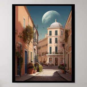 Planetary Shadows A Surreal European Escape Sticke Poster
