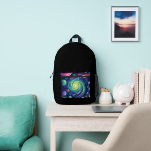 Planetary Spin Printed Backpack