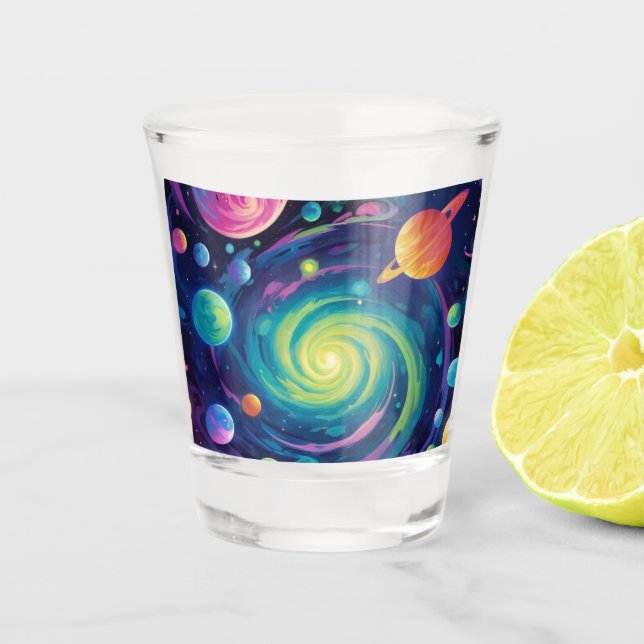 Planetary Spin Shot Glass (Front)