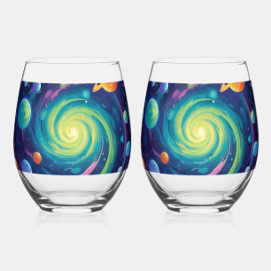 Planetary Spin Stemless Wine Glass