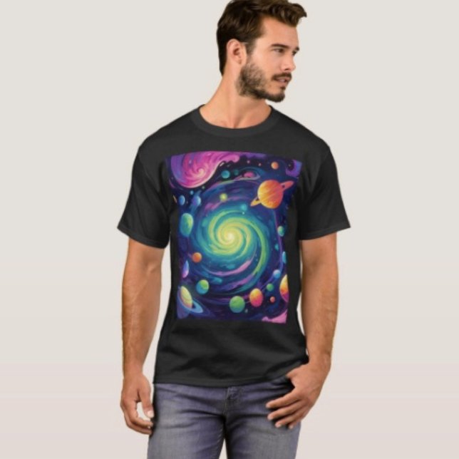 Planetary Spin T-Shirt (Graphic T-Shirt  100% cotton unisex standard fit. 
)