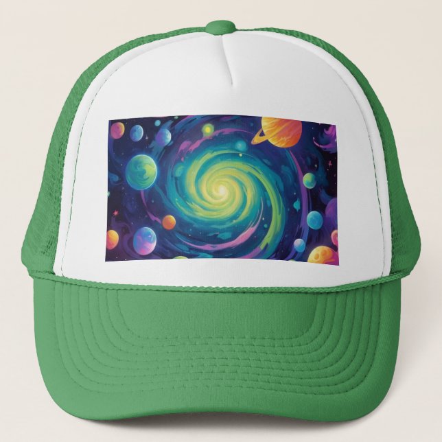 Planetary Spin  Trucker Hat (Front)