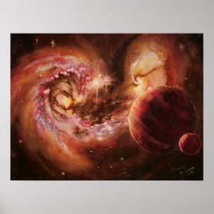 Planetary System and Antennae Galaxies Poster