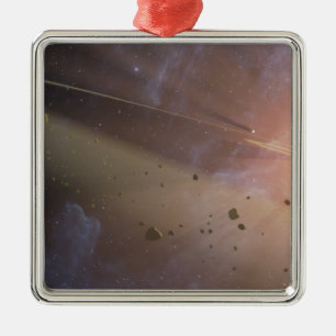 Planetary system Epsilon Eridani Metal Ornament