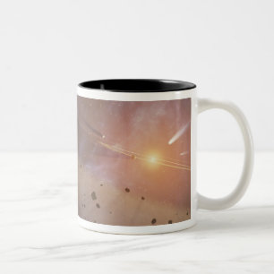 Planetary system Epsilon Eridani Two-Tone Coffee Mug