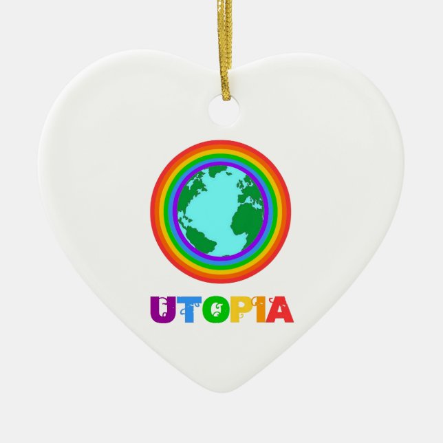 Planète Utopia Ceramic Ornament (Front)