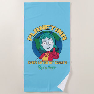 Planetina - Every Litter Bit Counts Beach Towel