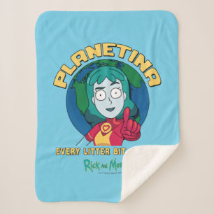 Planetina - Every Litter Bit Counts Sherpa Blanket