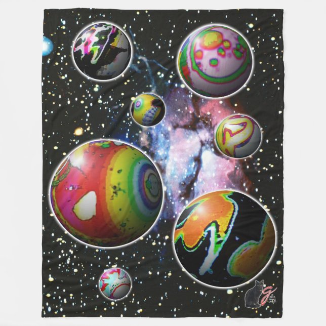 Planetoids Fleece Blanket (Front)