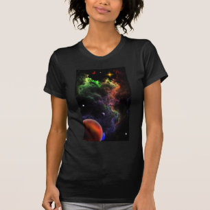 Planetoids In The Nebula Cluster Space Art T-Shirt