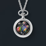 Planetoids Watch<br><div class="desc">Seven planetoids are emerging into our universe through the space-time continuum portal. Each sphere is a world of wonder and amazement. Can they continue to expand and fill our space? Only time will tell. Adventurous explorers of alternate dimensions will keep this watch handy to be prepared for the causal translation…Please...</div>