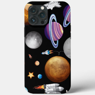 Planets and Rocket ships iPhone 13 Pro Max Case