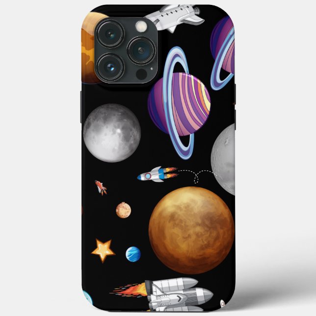 Planets and Rocket ships  Case-Mate iPhone Case (Back)