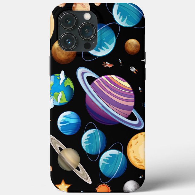 Planets and Rocket ships  Case-Mate iPhone Case (Back)