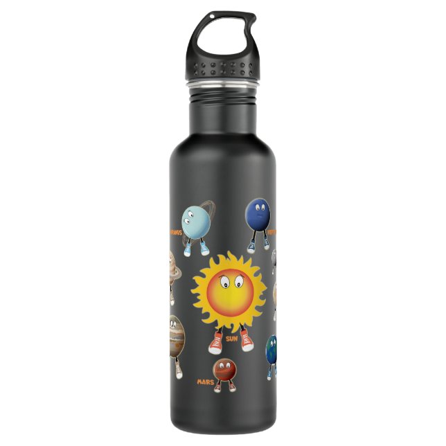 Planets and The Solar System 710 Ml Water Bottle (Front)