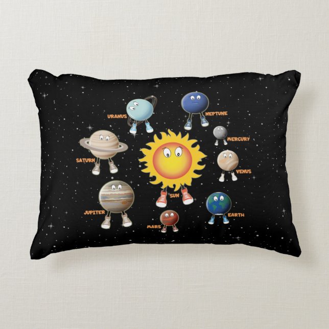 Planets and The Solar System Decorative Cushion (Front)