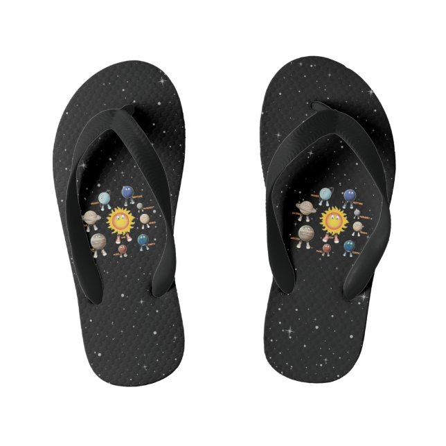 Planets and The Solar System Kid's Thongs (Footbed)