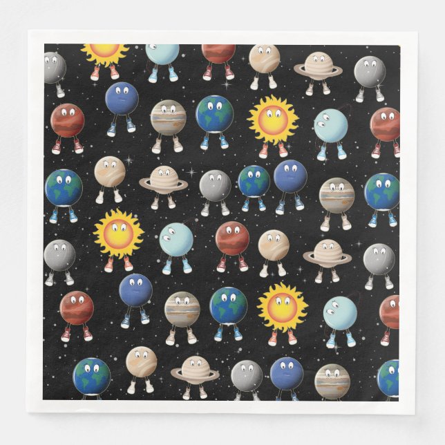 Planets and The Solar System Napkin (Front)