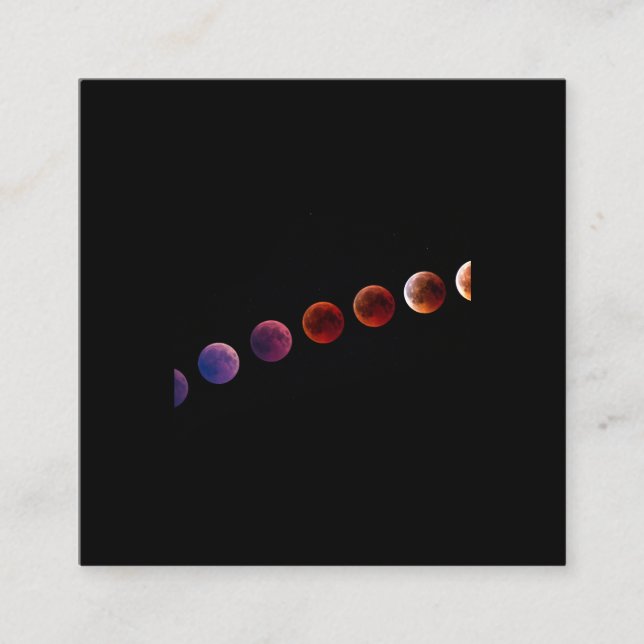Planets in solar system like life square business card (Front)