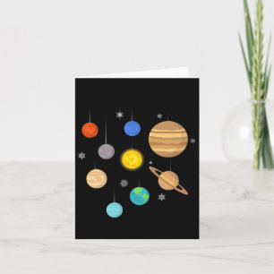 Planets In Space Card