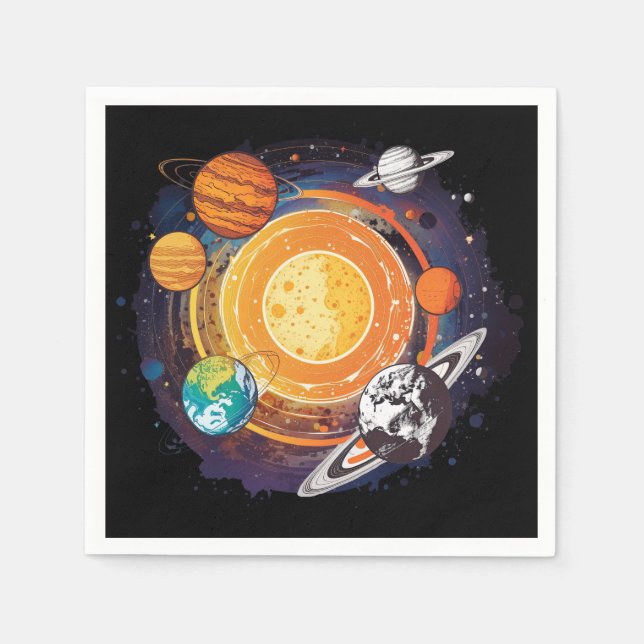 Planets Napkin (Front)