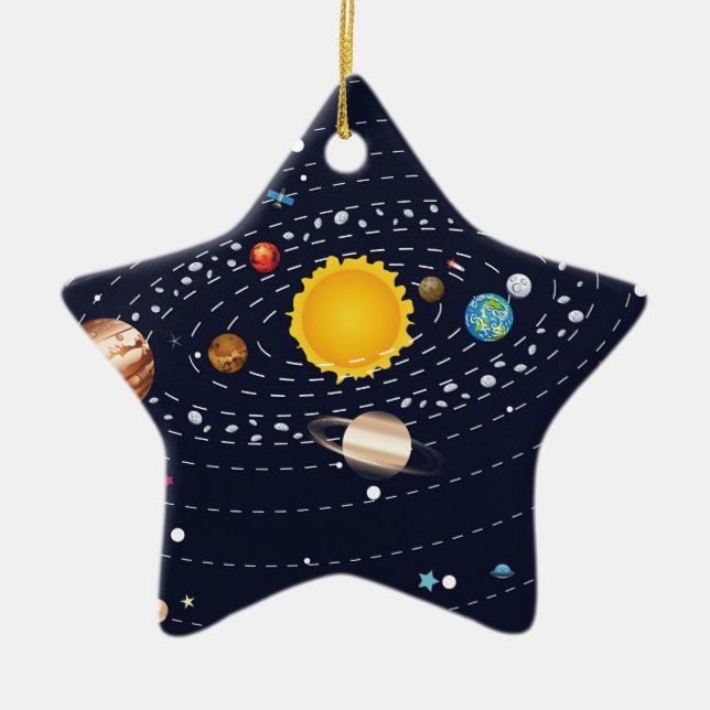 Planets of Solar System 2 Ceramic Ornament (Front)