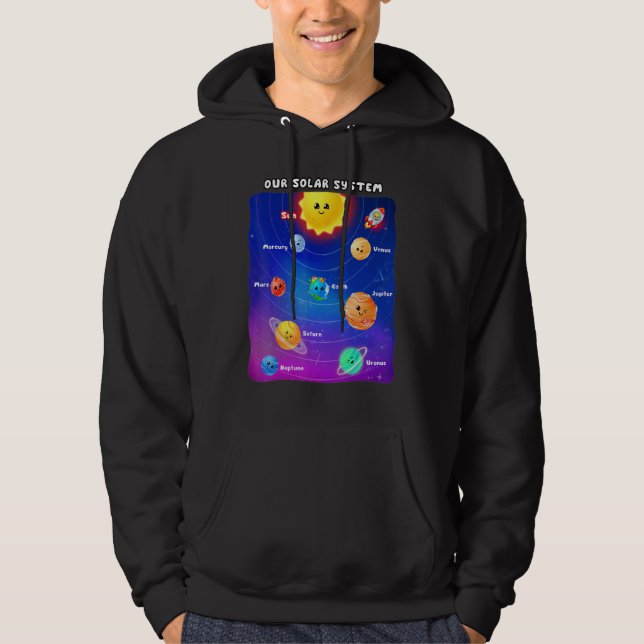 Planets of the Solar System Boys & Girls STEM Kids Hoodie (Front)