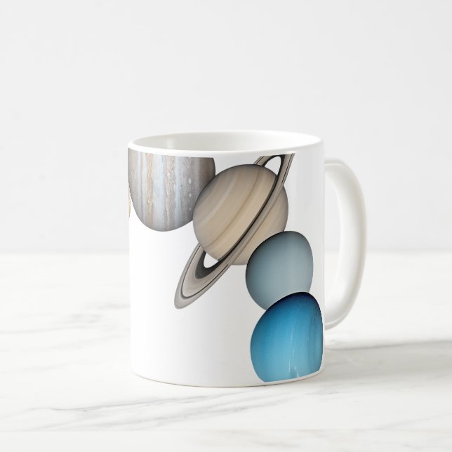 Planets of the solar system (Colour Changeable) Coffee Mug (Front Right)
