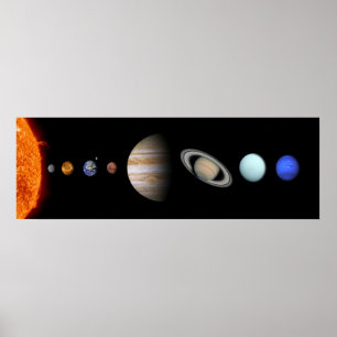 PLANETS OF THE SOLAR SYSTEM Custom Archival Poster
