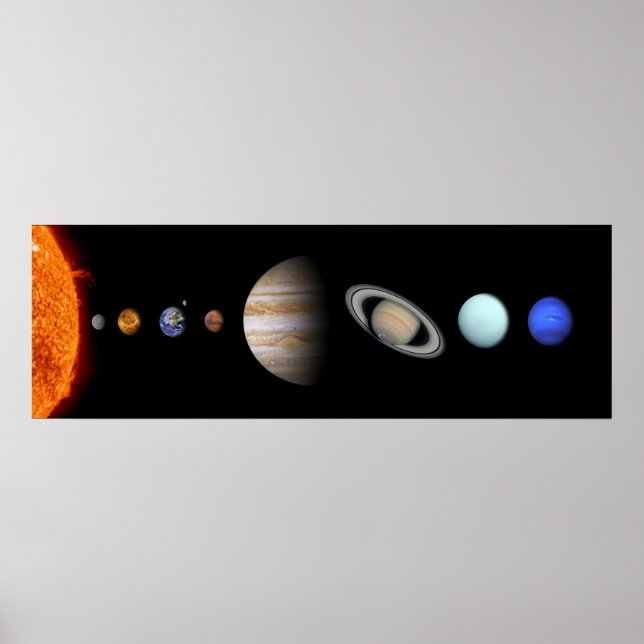 PLANETS OF THE SOLAR SYSTEM Custom Archival Poster (Front)