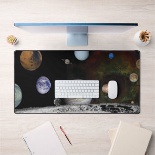 Planets of the solar system desk mat
