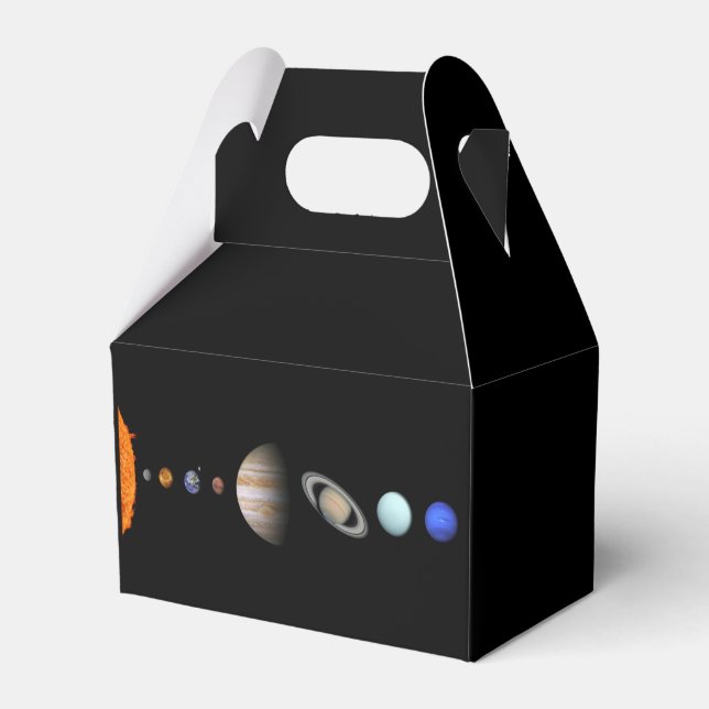 PLANETS OF THE SOLAR SYSTEM Gable Favour Box (Back Side)