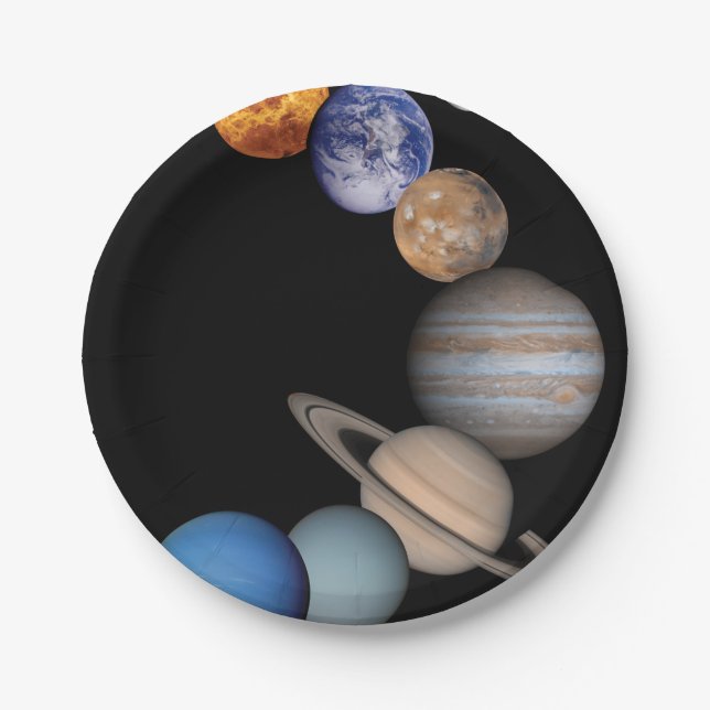Planets of the solar system paper plate (Front)
