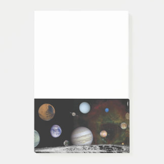 Planets of the solar system post-it notes