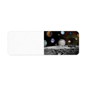 Planets of the solar system return address label