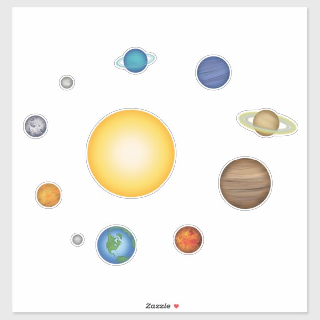 Planets of the Solar System Set of 11 Creative (Sheet)