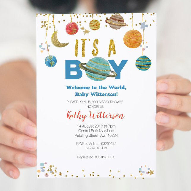 Planets Outer Space Baby Shower Invitation (Creator Uploaded)