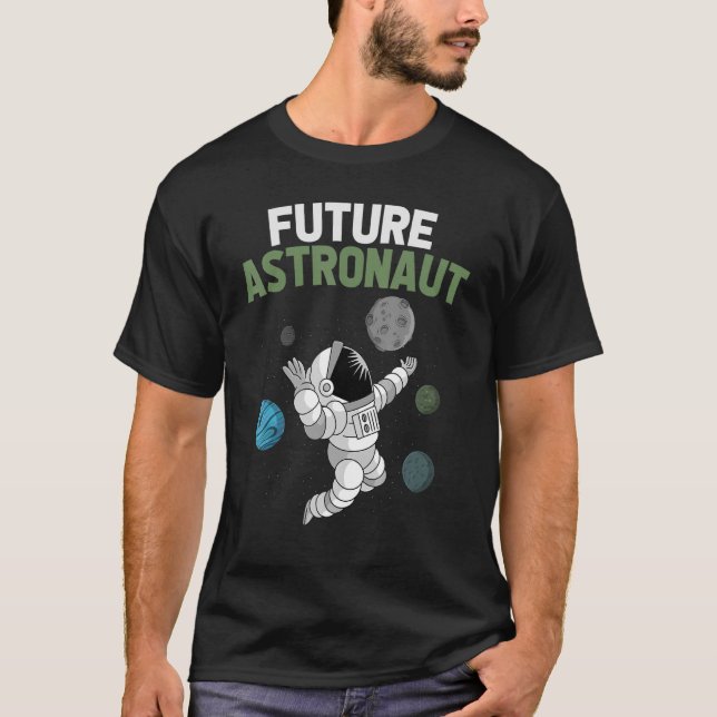 Planets Outer Space Galaxy Science Future Astronau T-Shirt (Front)