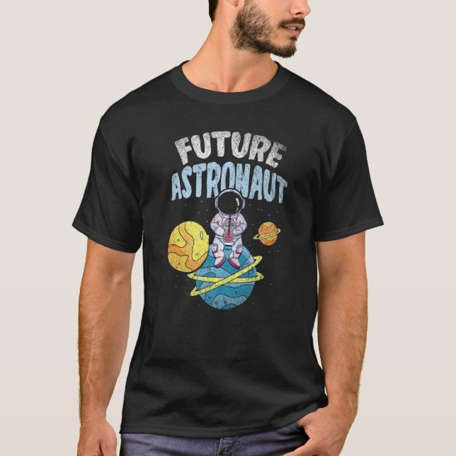 Planets Outer Space Science Universe Galaxy Future T-Shirt (Front)