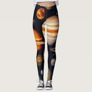 Planets Pattern Leggings