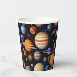 Planets Pattern Paper Cups